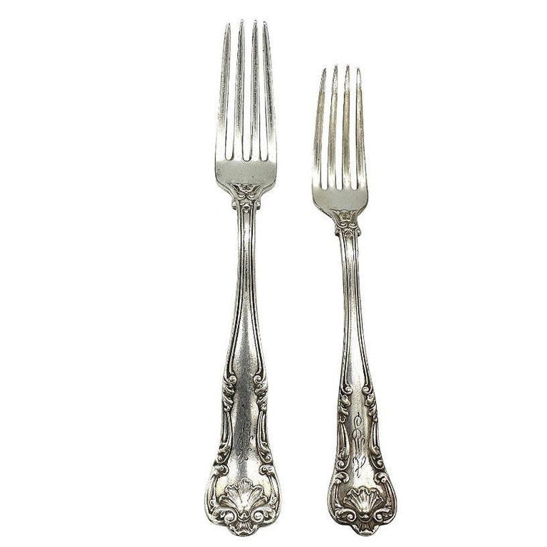 Edwardian "Regent" 16 piece Fork/Knife Silver Plate Silverware Set by Gorham - 5
