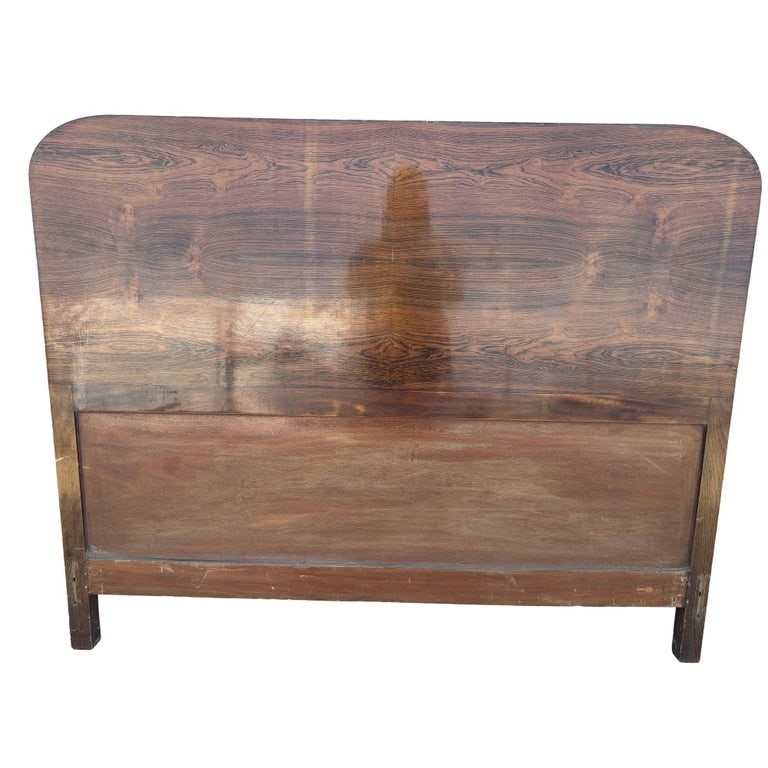 Steamline Art Deco Full-Size Tiger Oak Headboard - 2