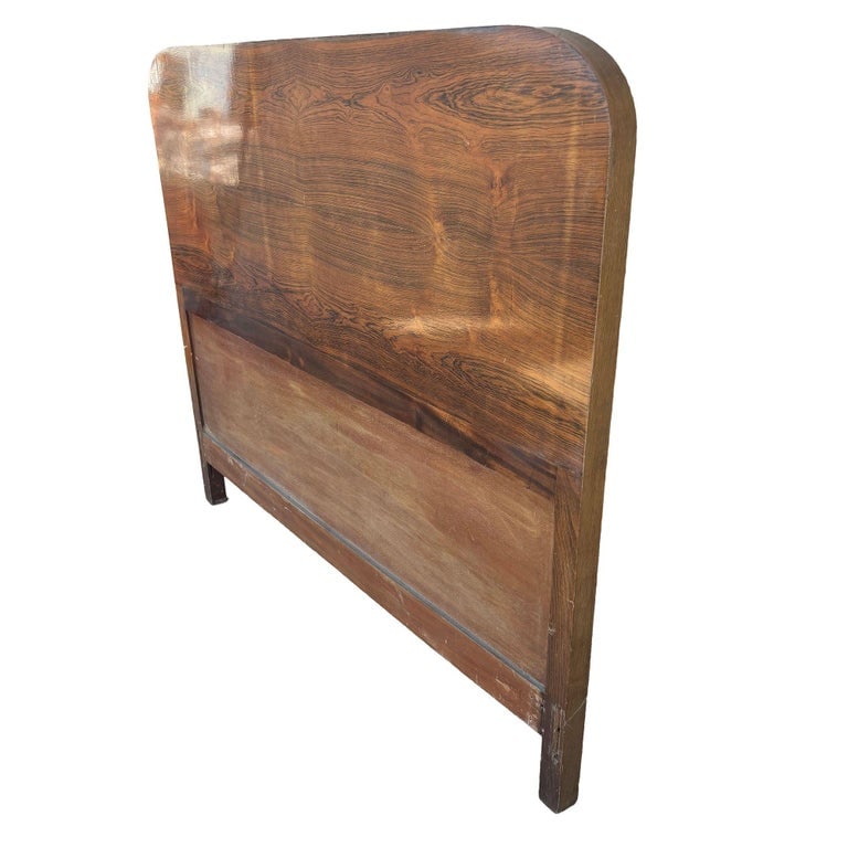 Steamline Art Deco Full-Size Tiger Oak Headboard - 5