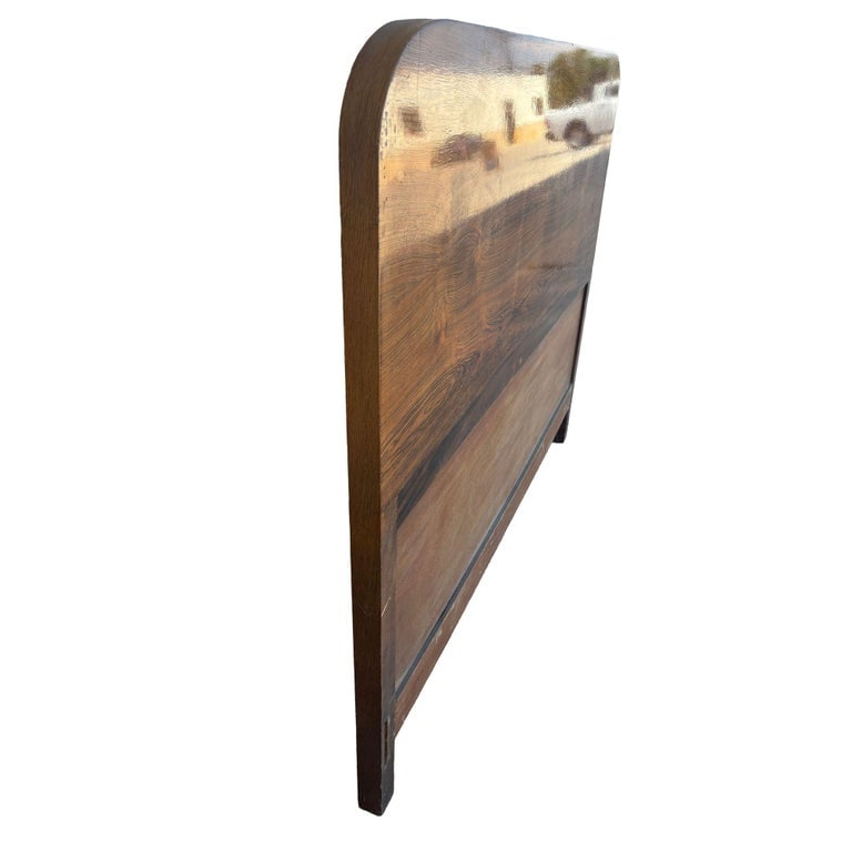 Steamline Art Deco Full-Size Tiger Oak Headboard - 7