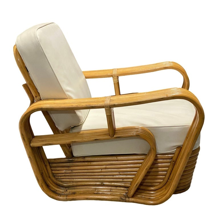 Restored 5-Strand Rattan "Double-Speed" Arm Sofa & Lounge Chair Living Room Set - 13