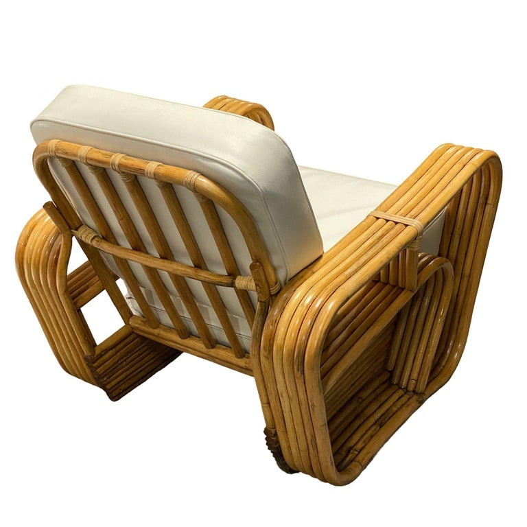 Restored 5-Strand Rattan "Double-Speed" Arm Sofa & Lounge Chair Living Room Set - 14