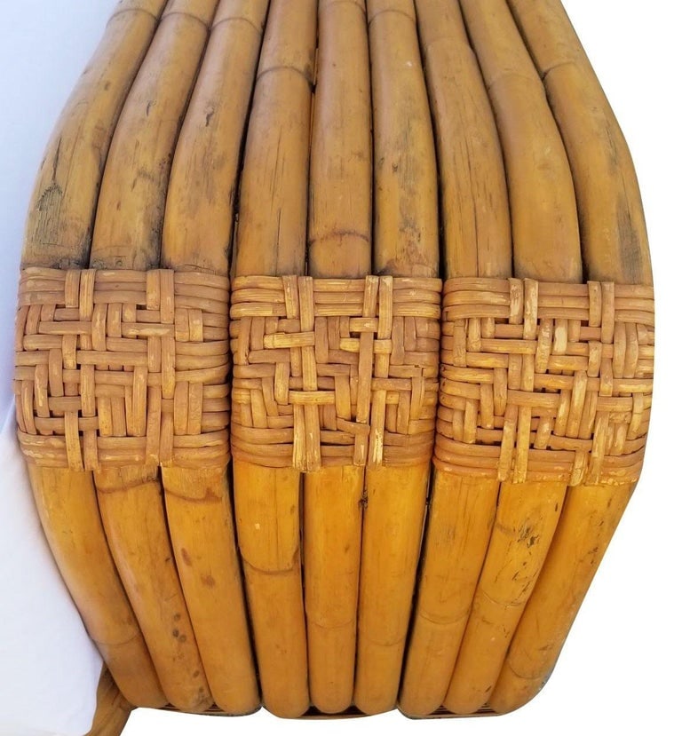 Original Historic Hand Made 9 Strand Square Pretzel Rattan Sofa By Paul T Frankl - 10