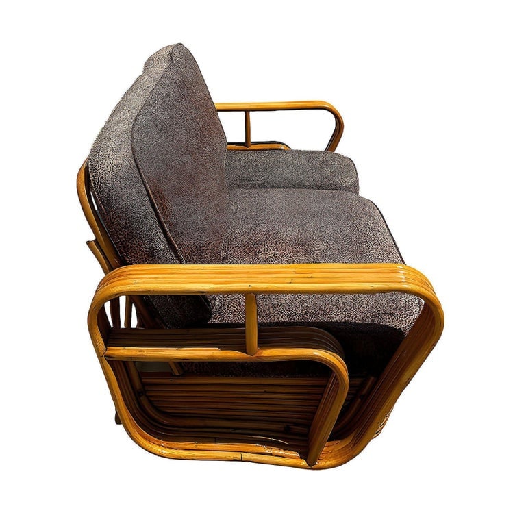 Restored Five-Strand Streamline Square Pretzel Rattan Sofa & Chair set - 8