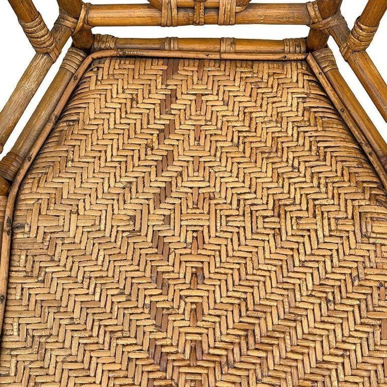 Brighton Pavilion Style Rattan Dining Armchairs - 8