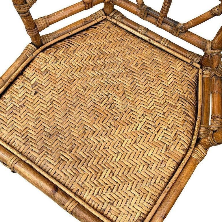 Brighton Pavilion Style Rattan Dining Armchairs - 9