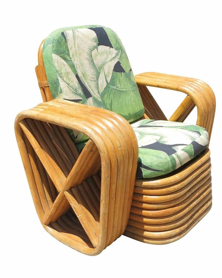 Restored Vintage Paul Frankl Pretzel Rattan Children's Lounge Chair - 3