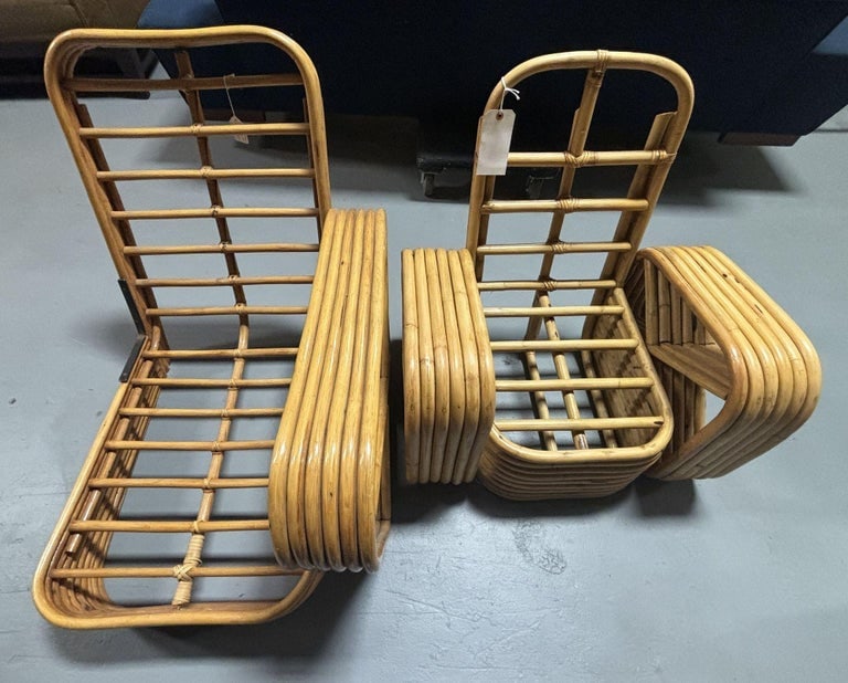 Restored Vintage Paul Frankl Pretzel Rattan Children's Lounge Chair - 6