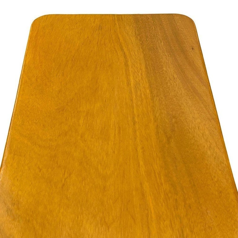 Restored Mid-century Stacked Rattan Coffee Table w/ Mahogany Top - 10