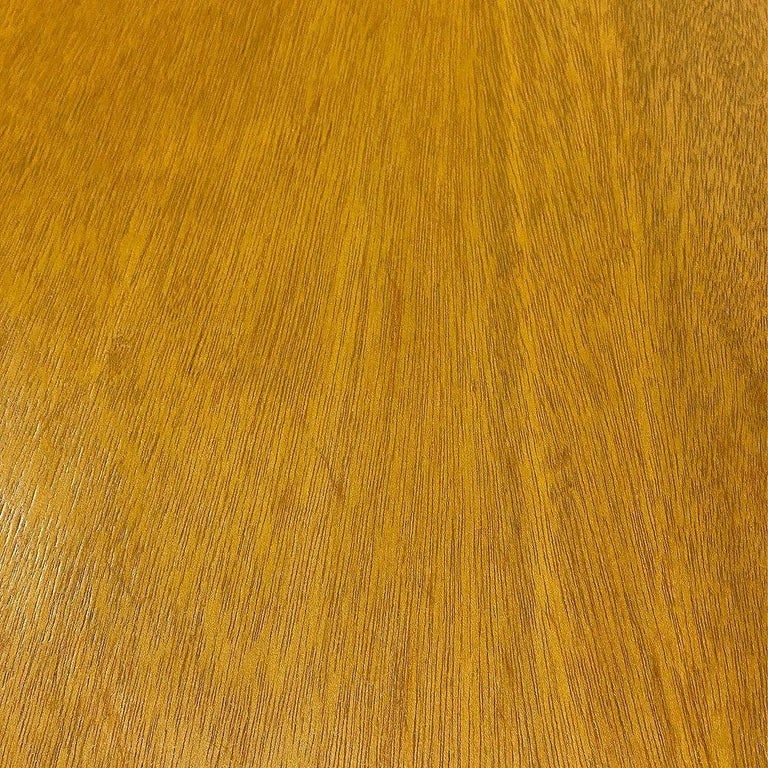 Restored Mid-century Stacked Rattan Coffee Table w/ Mahogany Top - 9