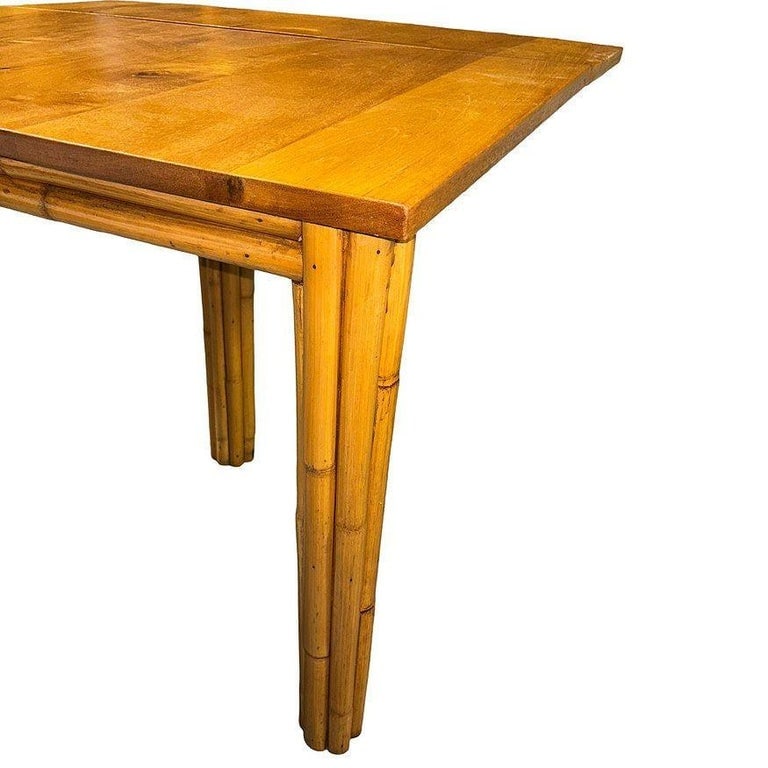 Rare Ratten 3 Gate Leg Drop Leaf Sewing Table w/ Mahogany Top - 6