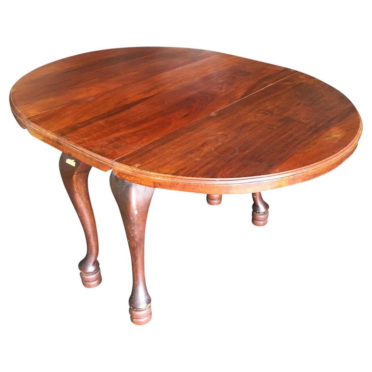 Antique Drop Leaf French Country Mahogany Table (1 of 6)