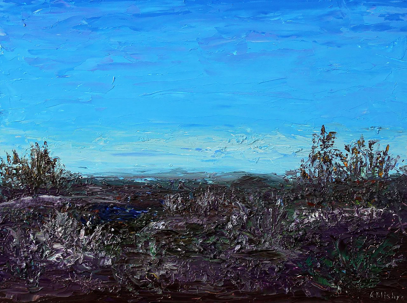Oil painting Landscape history Andriy Klishyn: Title: Oil painting Landscape history Andriy Klishyn Description: 33KLISH Painter: Andriy Klishyn Size: 30x40 cm/11.81x15.74 inches Components: oil, dvp Original painting CONDITION: excellent ARTIST: