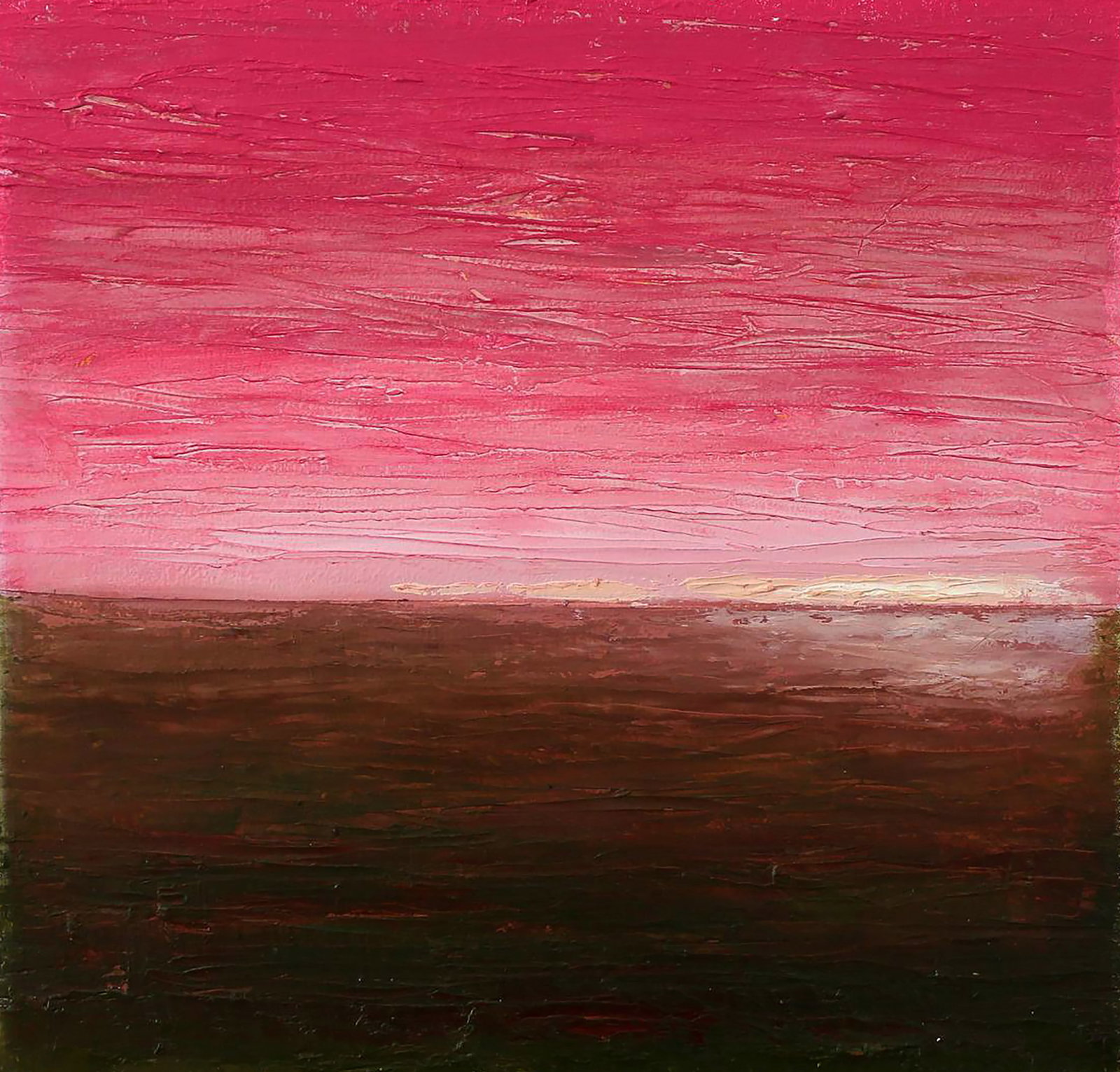 Oil painting Pink Horizon Andriy Klishyn: Title: Oil painting Pink Horizon Andriy Klishyn Description: 60KLISH Painter: Andriy Klishyn Size: 34x35 cm/13.38x13.77 inches Components: oil, dvp Original painting - Diptych - series "Dawn" CONDITIO