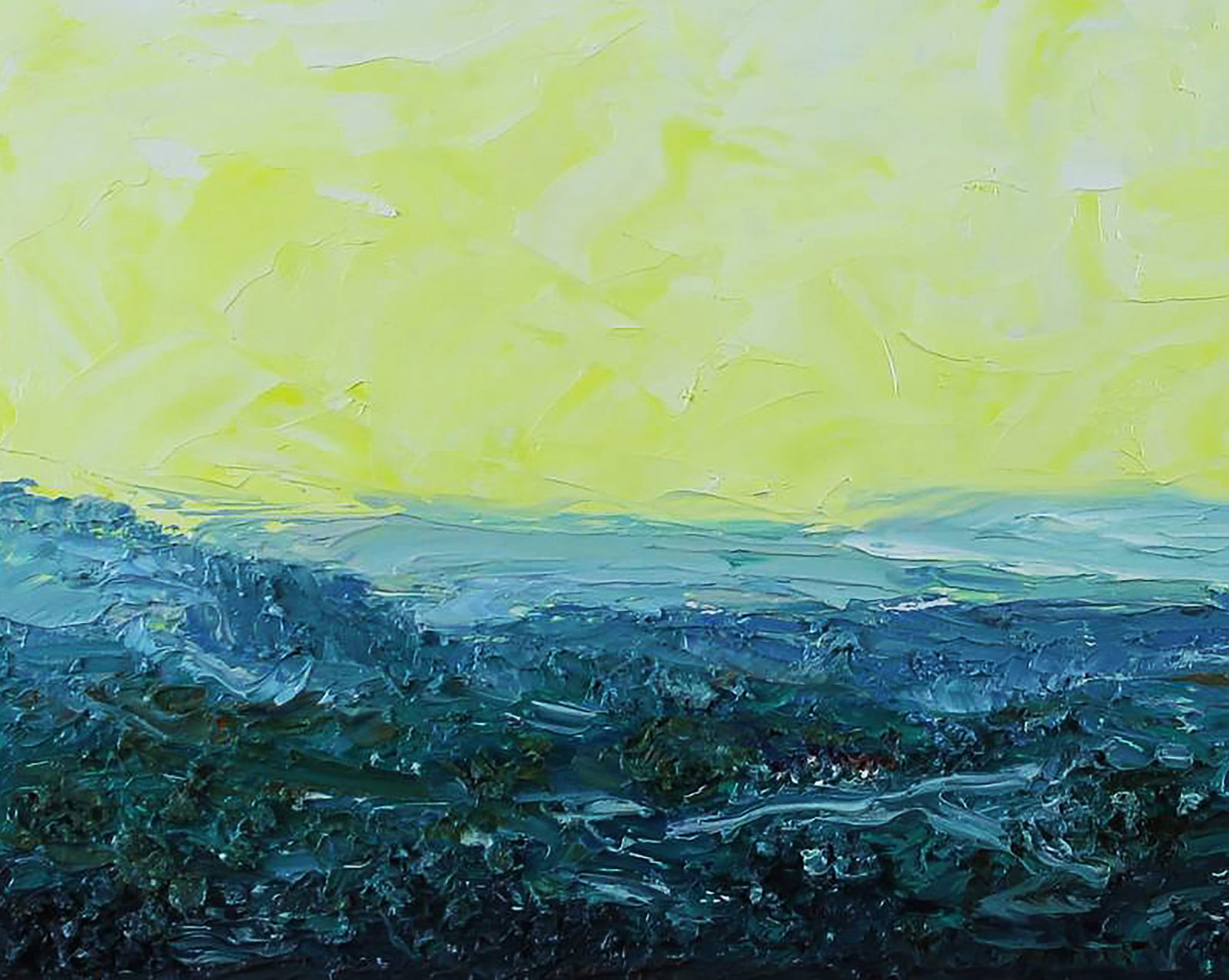 Oil painting Yellow landscape Andriy Klishyn - 4