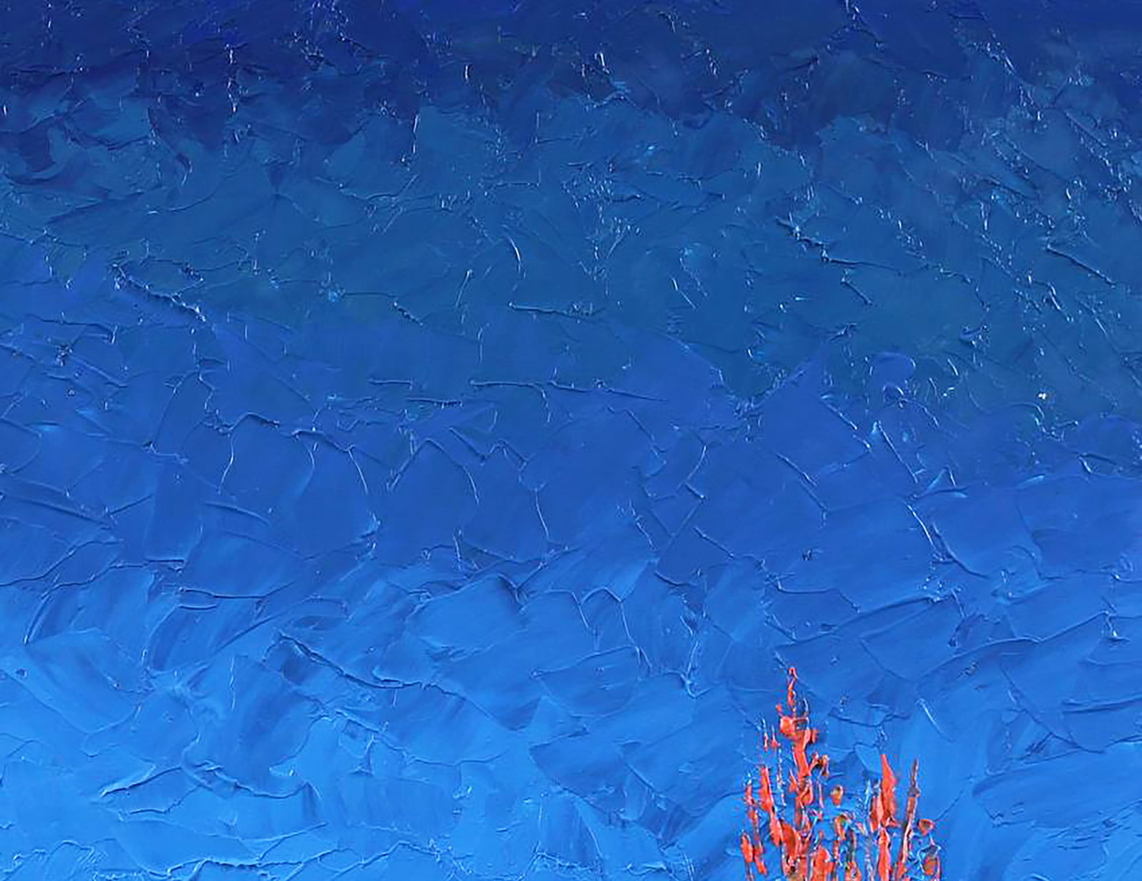 Oil painting Landscape of orange algae Andriy Klishyn - 3