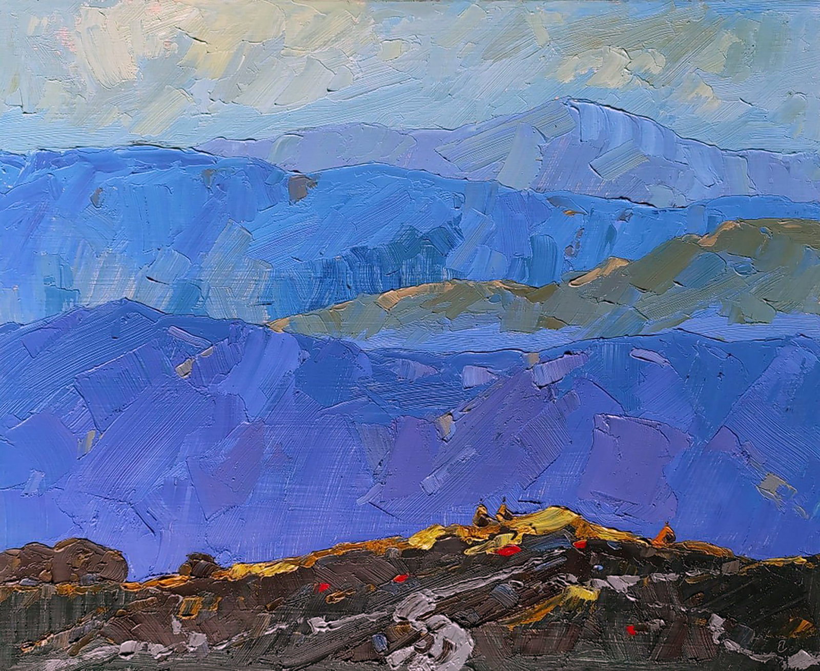 Oil painting Alpine meadows Yaroslav Savchyn (1 of 5)