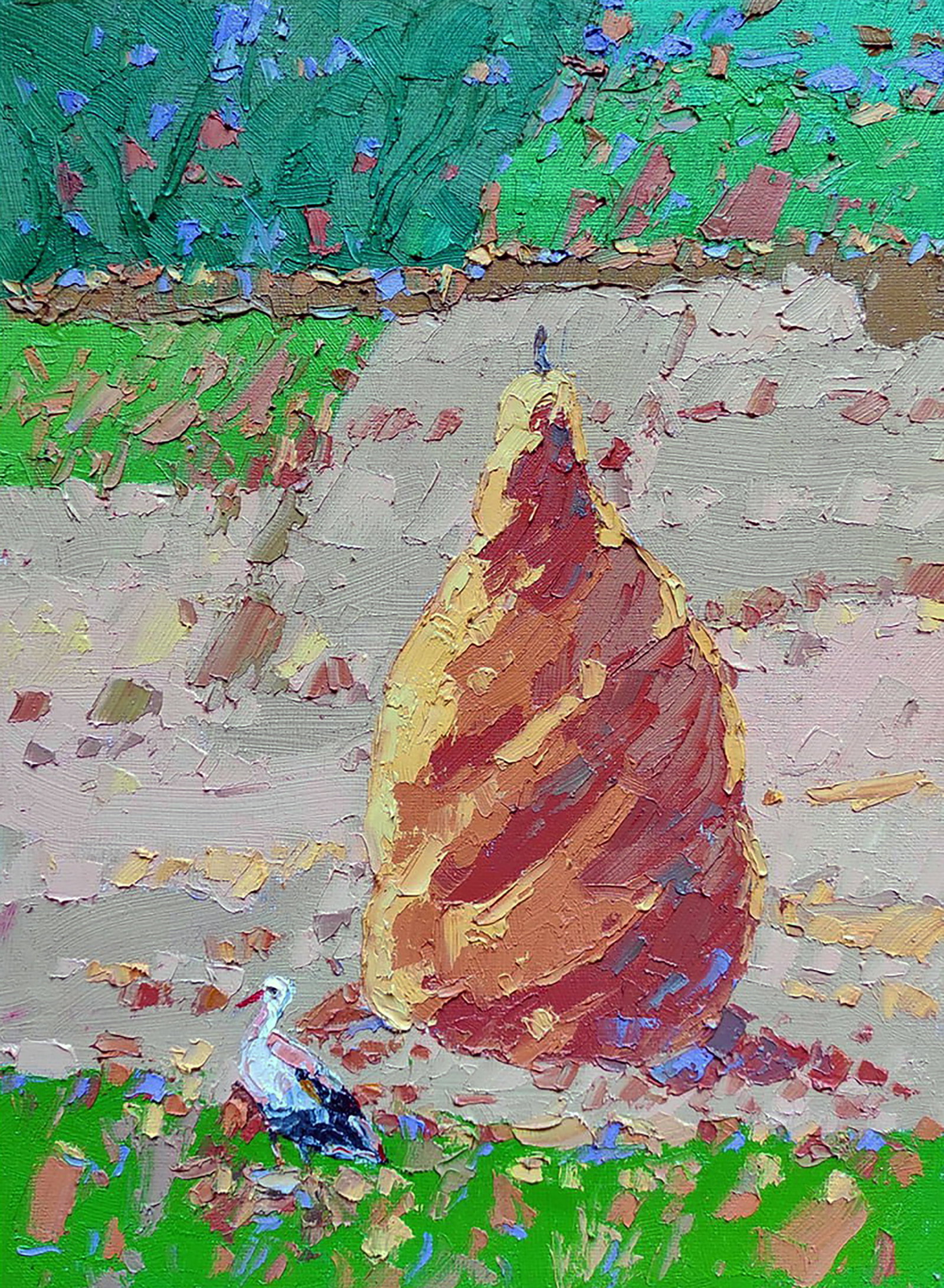 Oil painting On fresh hayfield Yaroslav Savchyn: Title: Oil painting On fresh hayfield Yaroslav Savchyn Description: 33SAVCH Painter: Yaroslav Savchyn Size: 30x22 cm/11.81x8.66 inches Components: oil, canvas on cardboard Original painting