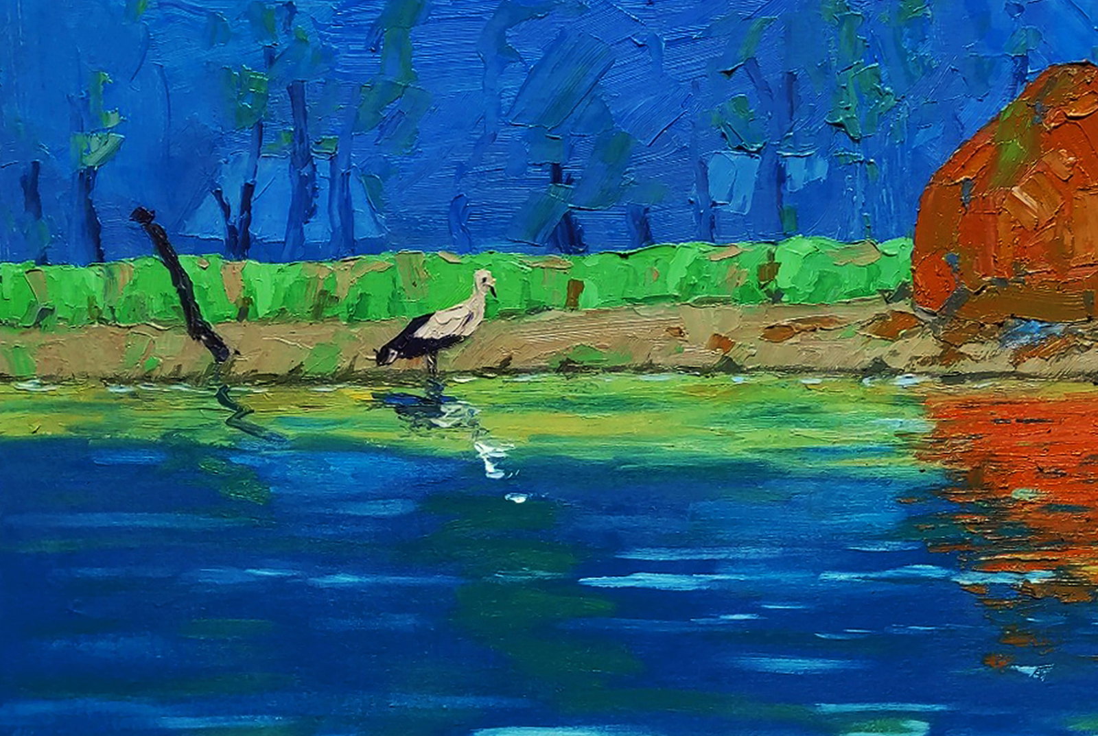 Oil painting The river rose in the summer Yaroslav Savchyn - 2