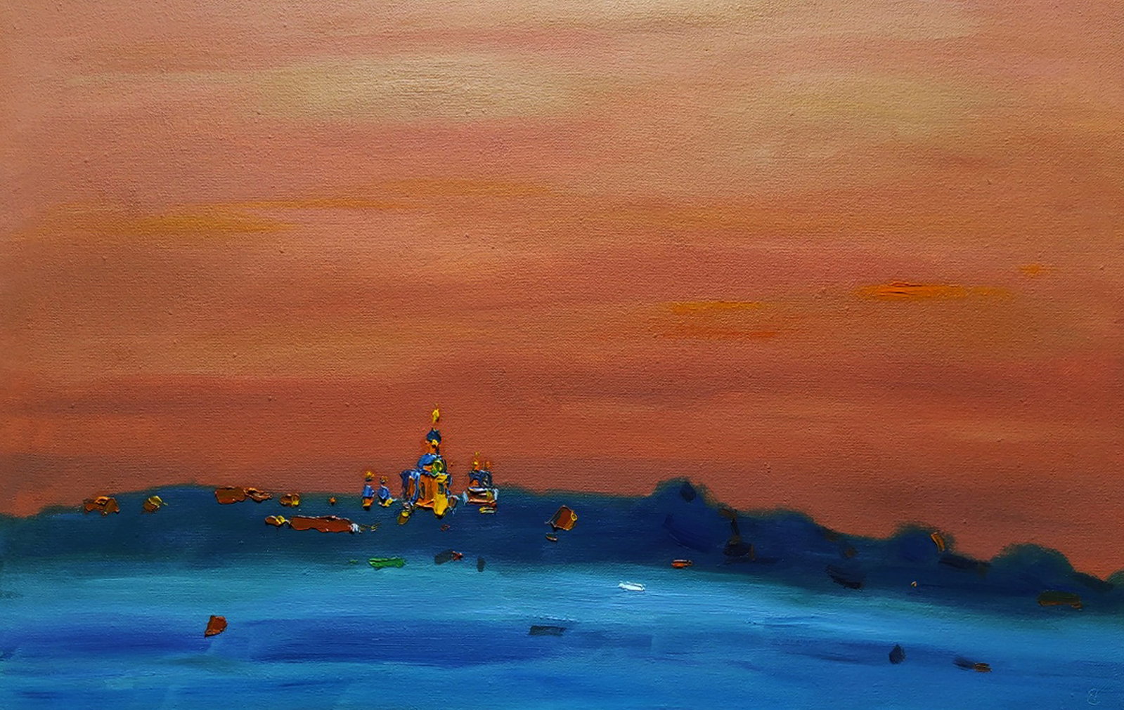 Oil painting An invigorating evening Yaroslav Savchyn: Title: Oil painting An invigorating evening Yaroslav Savchyn Description: 95SAVCH Painter: Yaroslav Savchyn Size: 42x66 cm/16.53x25.98 inches Components: oil, canvas Original painting CONDITION: