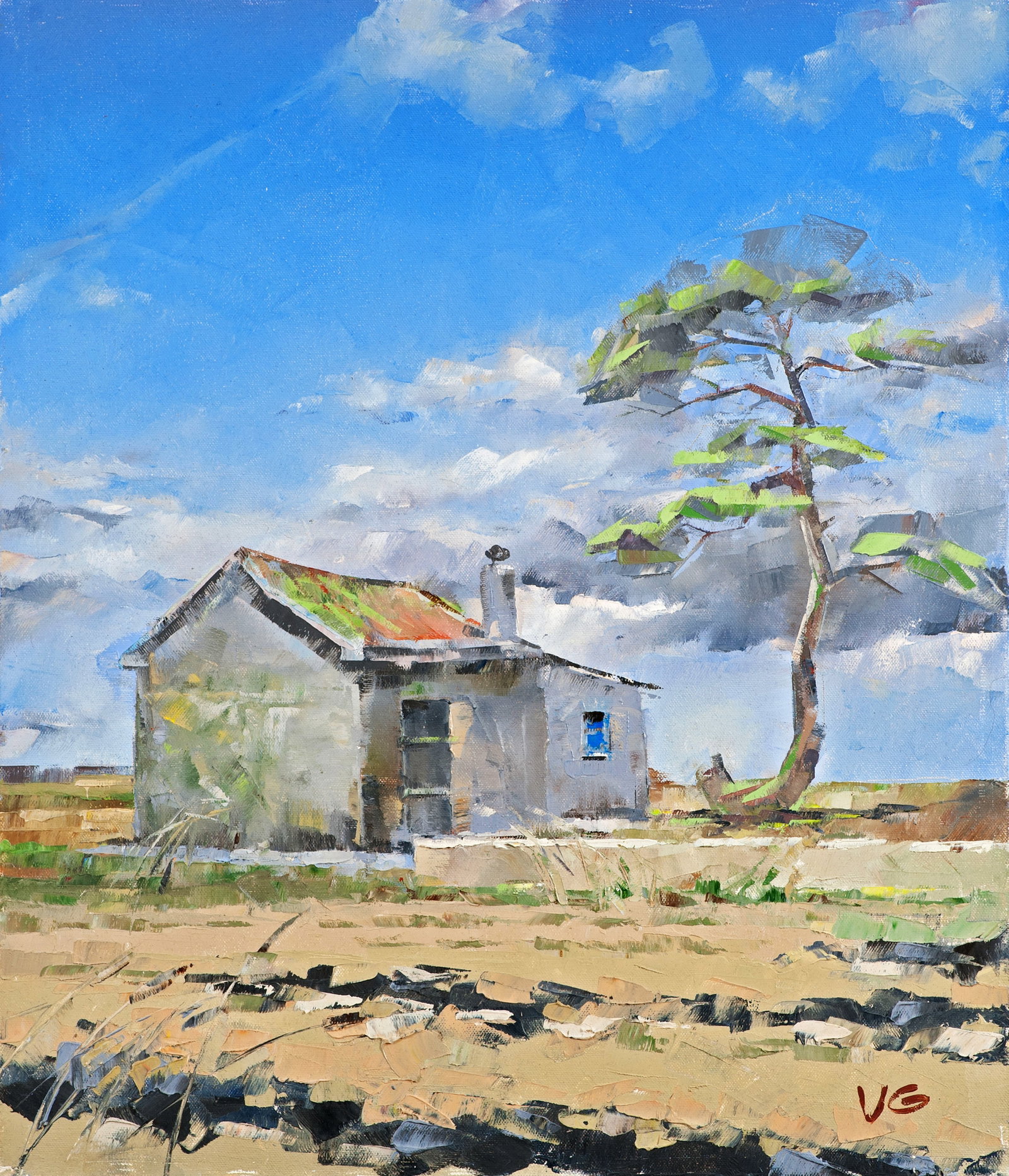 Oil painting House with history Volodymyr Gluhomanyuk: Title: Oil painting House with history Volodymyr Gluhomanyuk Description: 2GLUX Painter: Volodymyr Gluhomanyuk Size: 70x60 cm/27.55x23.62 inches Components: oil, canvas Original painting CONDITION: ex