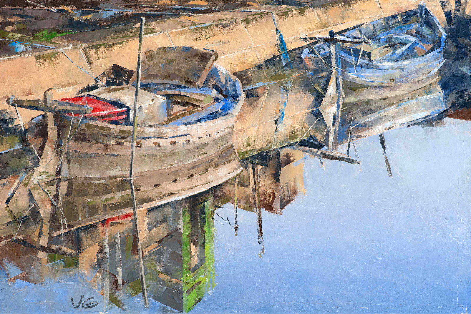 Oil painting Pier Volodymyr Gluhomanyuk: Title: Oil painting Pier Volodymyr Gluhomanyuk Description: 3GLUX Painter: Volodymyr Gluhomanyuk Size: 60x90 cm/23.62x35.43 inches Components: oil, canvas Original painting CONDITION: excellent