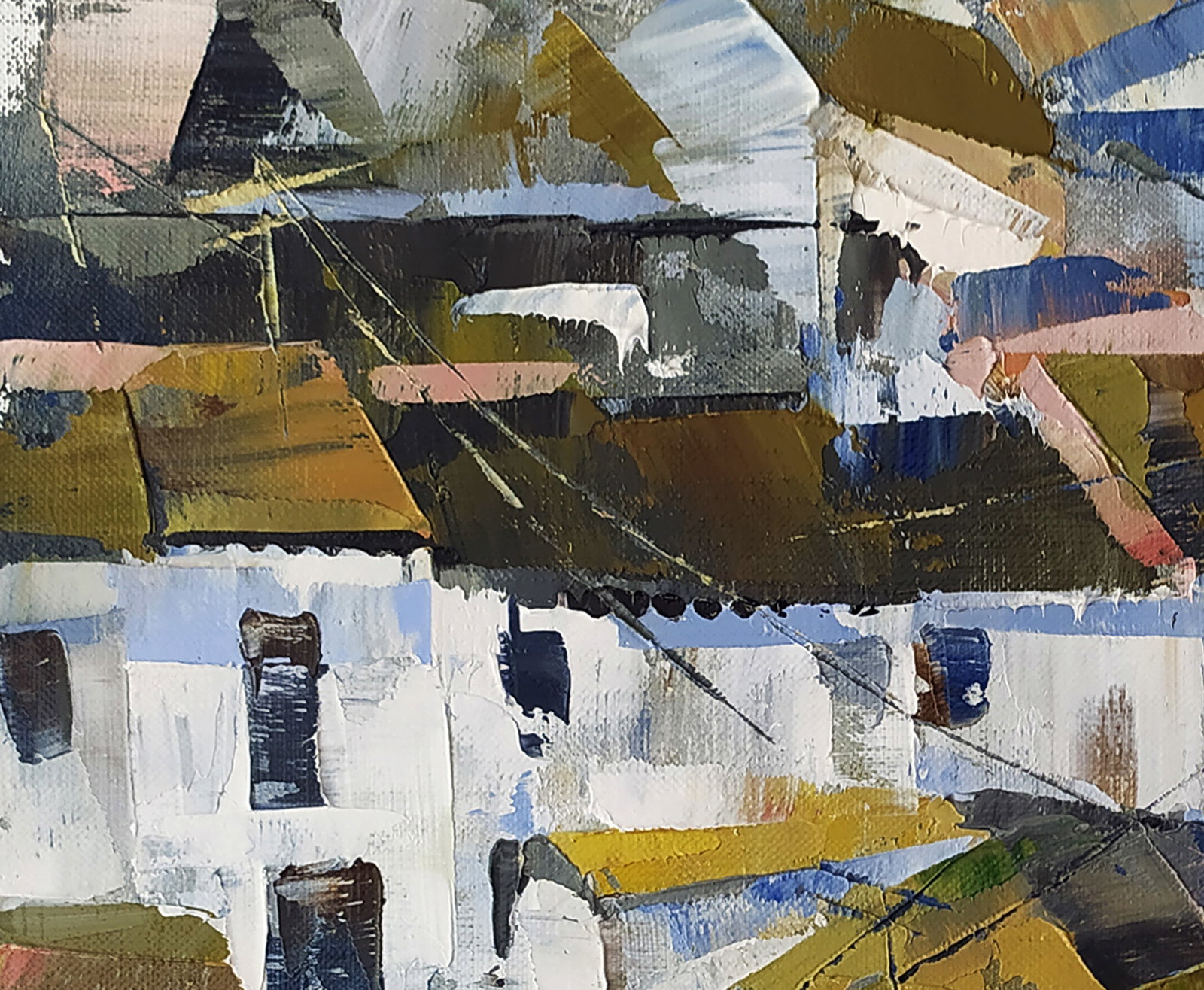 Oil painting Mirror street of the city Volodymyr Gluhomanyuk - 4