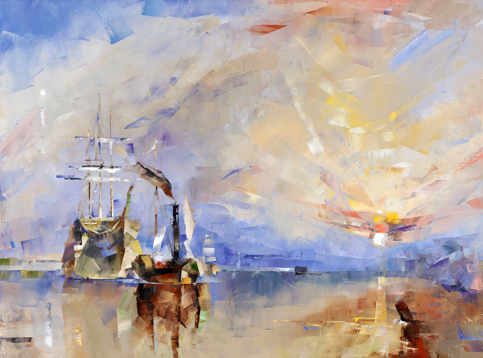 Oil painting Shining Volodymyr Gluhomanyuk: Title: Oil painting Shining Volodymyr Gluhomanyuk Description: 65GLUX Painter: Volodymyr Gluhomanyuk Size: 90x110 cm/35.43x43.30 inches Components: oil, canvas Original painting - Interpretation of th