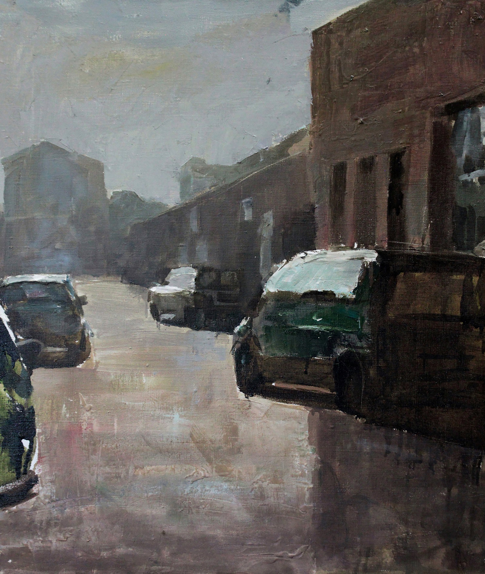Oil painting Street Ed Potapenkov: Title: Oil painting Street Ed Potapenkov Description: 40POTAP Painter: Ed Potapenkov Size: 65x55 cm/25.59x21.65 inches Components: oil, canvas Original painting CONDITION: excellent ARTIST: Ed Potapen