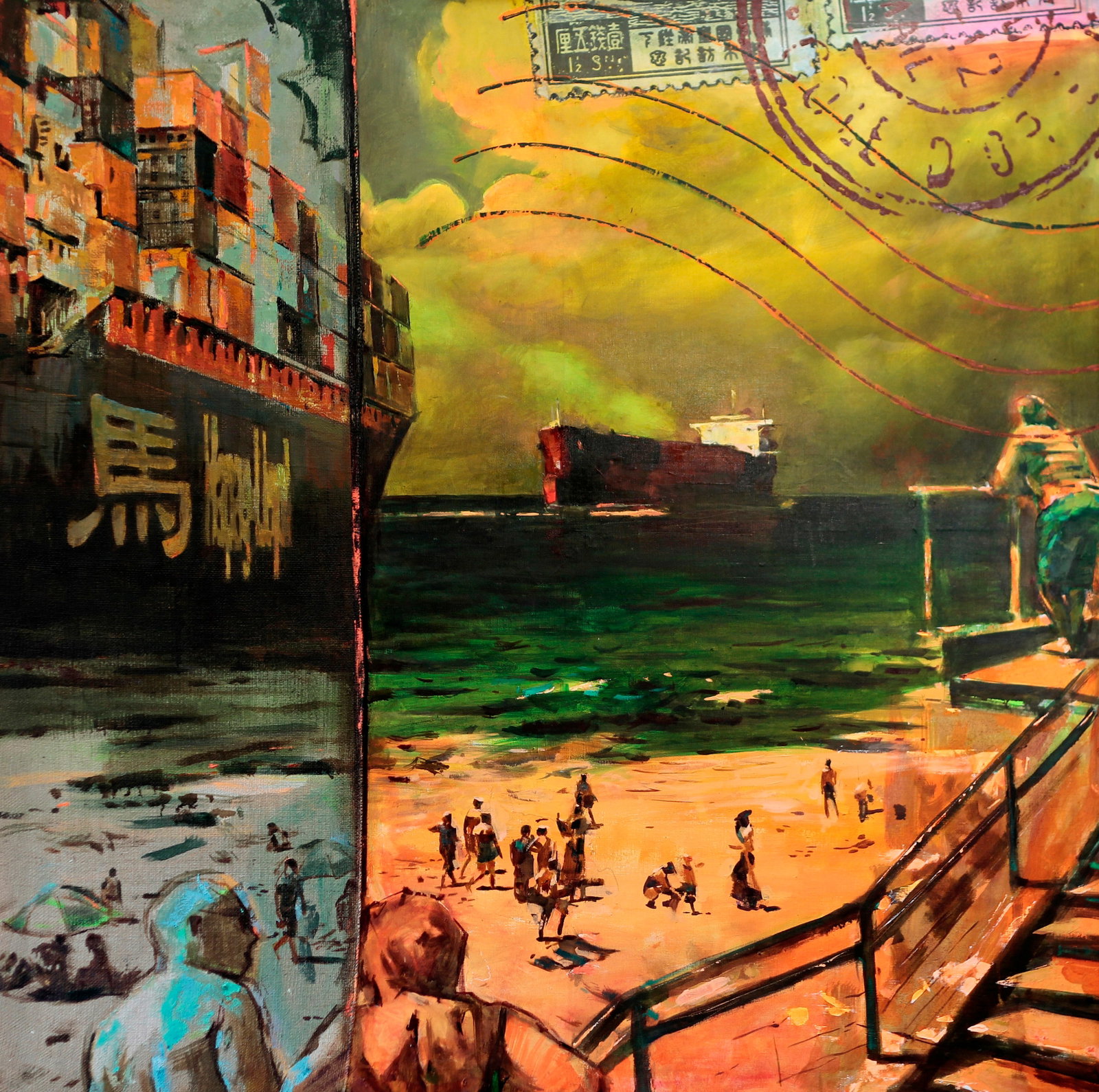 Oil painting Assol Ed Potapenkov: Title: Oil painting Assol Ed Potapenkov Description: 51POTAP Painter: Ed Potapenkov Size: 150x150 cm/59.05x59.05 inches Components: oil, canvas Original painting CONDITION: excellent ARTIST: Ed