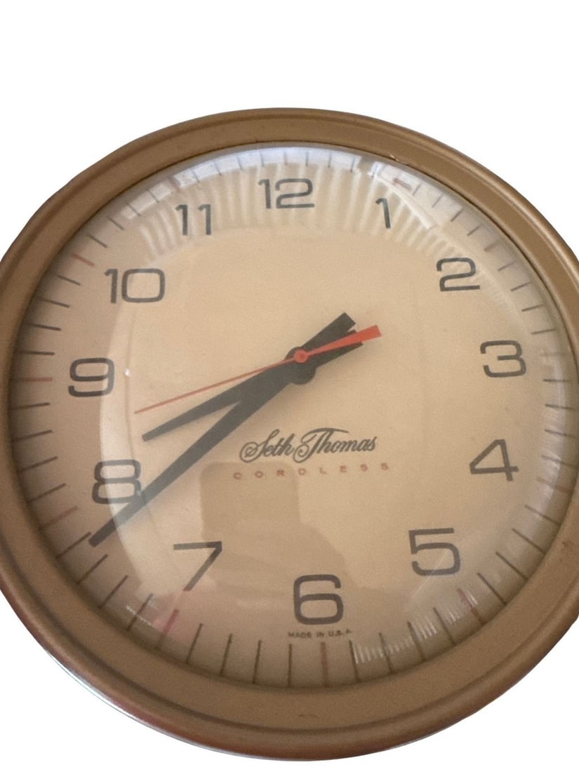 Seth Thomas Cordless Mid-Century Modern Wall Clock (1 of 1)