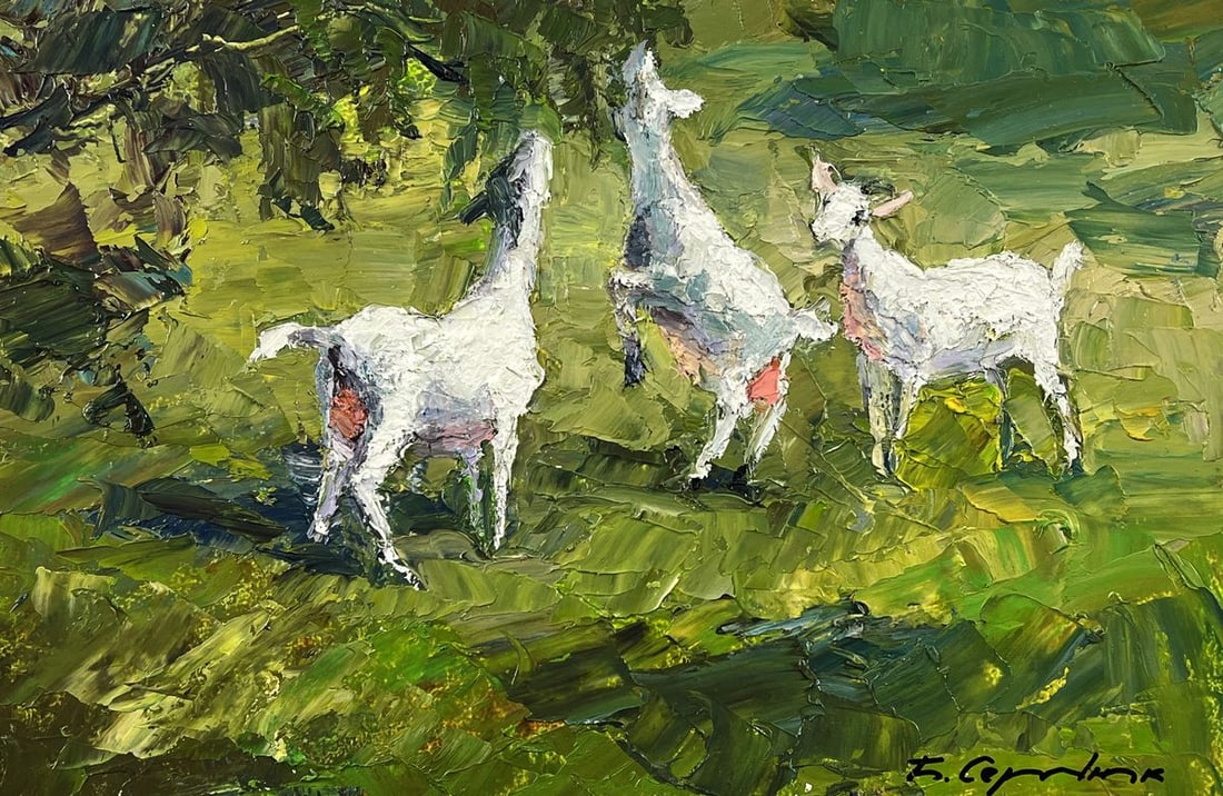 Oil painting Summer Day on the Pasture Boris Serdyuk - 3