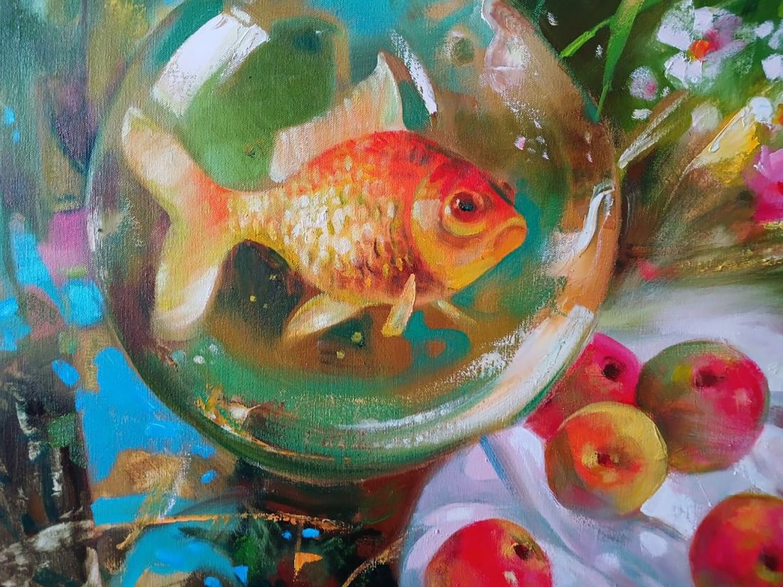 Abstract oil painting Festive Fauna Anatoly Tarabanov - 10