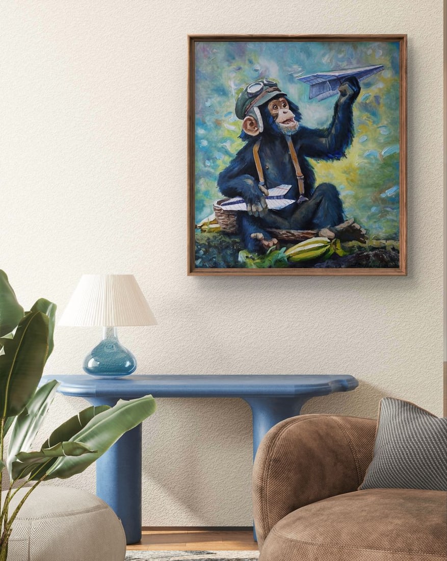 Oil painting Portrait of little monkeys Anatoly Varvarov - 10