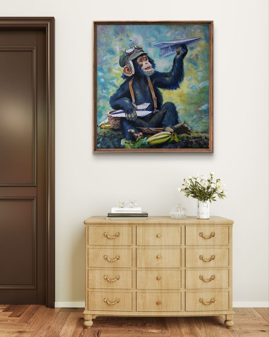 Oil painting Portrait of little monkeys Anatoly Varvarov - 9
