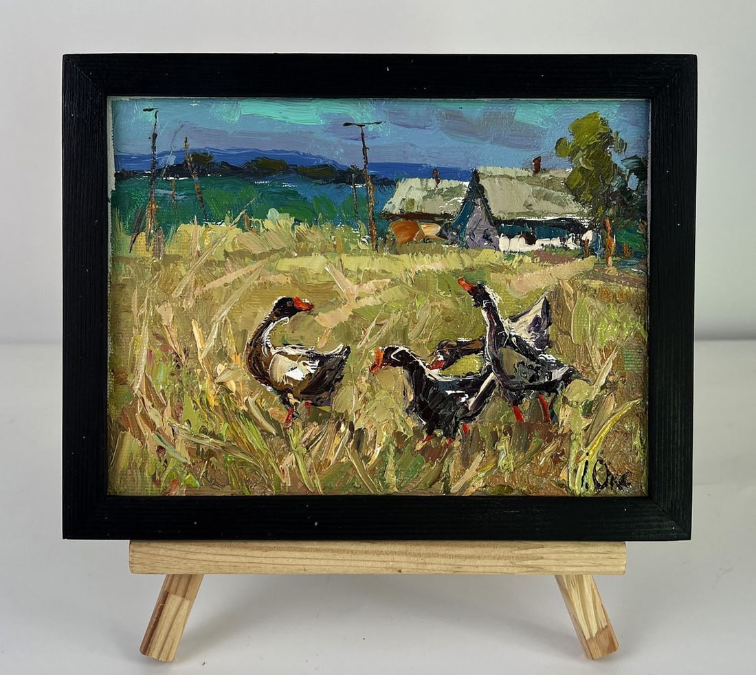 Oil painting Edge of the Village Oksana Ivanyuk: Title: Oil painting Edge of the Village Oksana Ivanyuk Description: AAA6287*** ABOUT THIS PAINTING **** TITLE: "Edge of the Village"* ARTISTS: Oksana Ivanyuk* SIZE: 15x20 cm/5.90x7.87 inches'* MEDIUM: