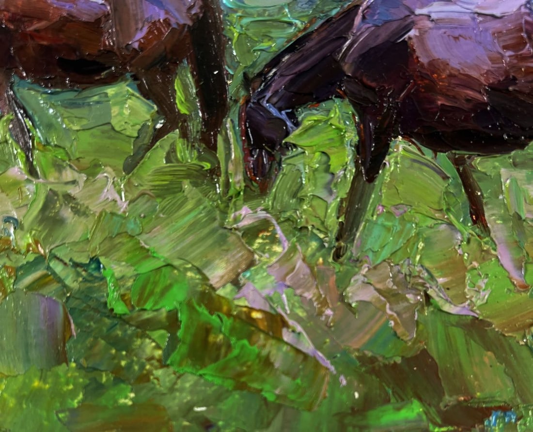 Oil painting Horses grazing peacefully Boris Serdyuk - 8