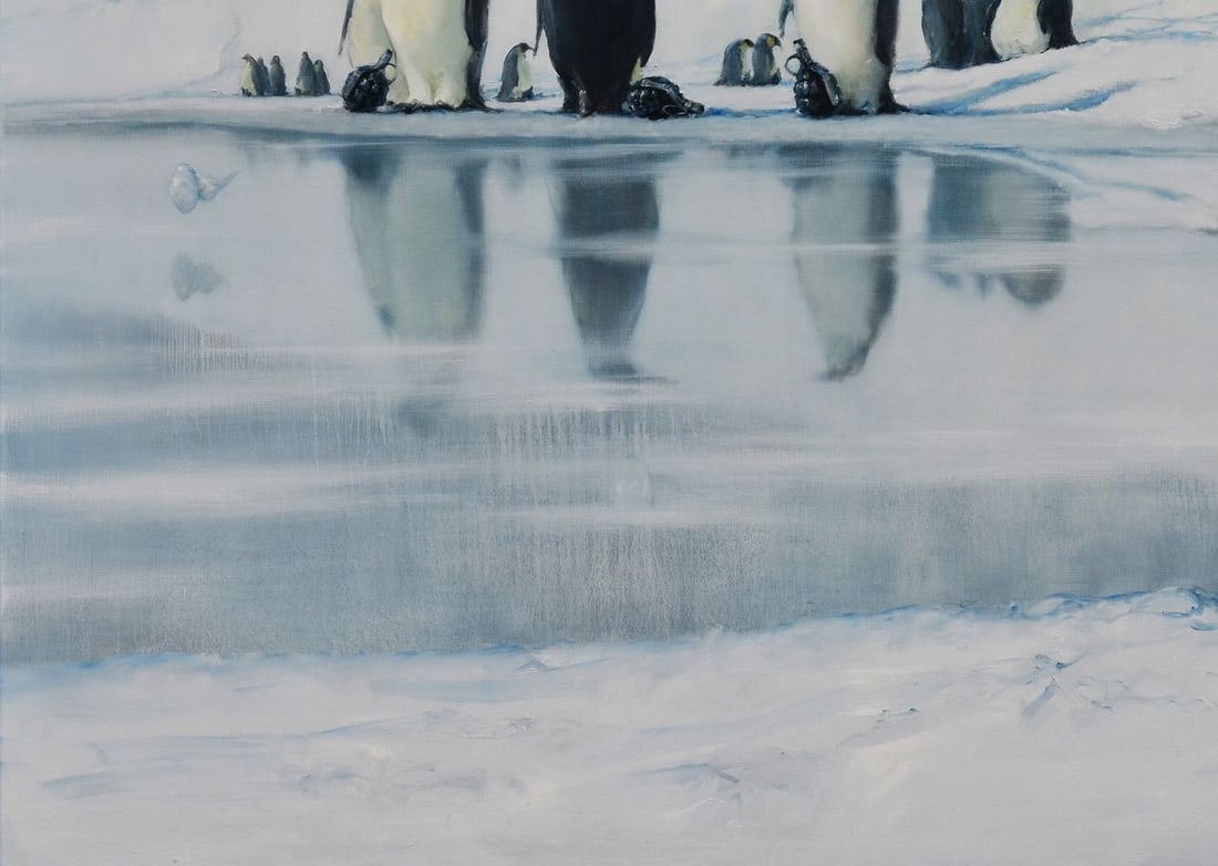 Oil painting Penguin colony Oleg Kateryniuk - 6