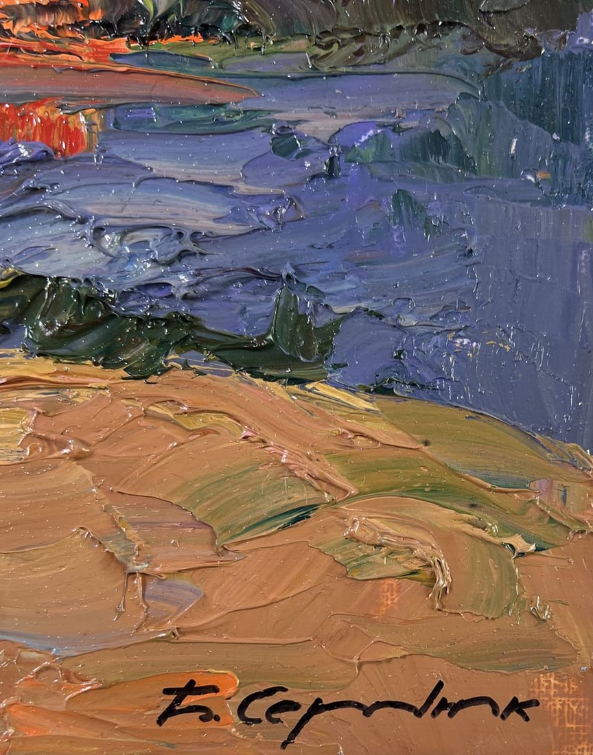 Oil painting Geese in the yard Boris Serdyuk - 9