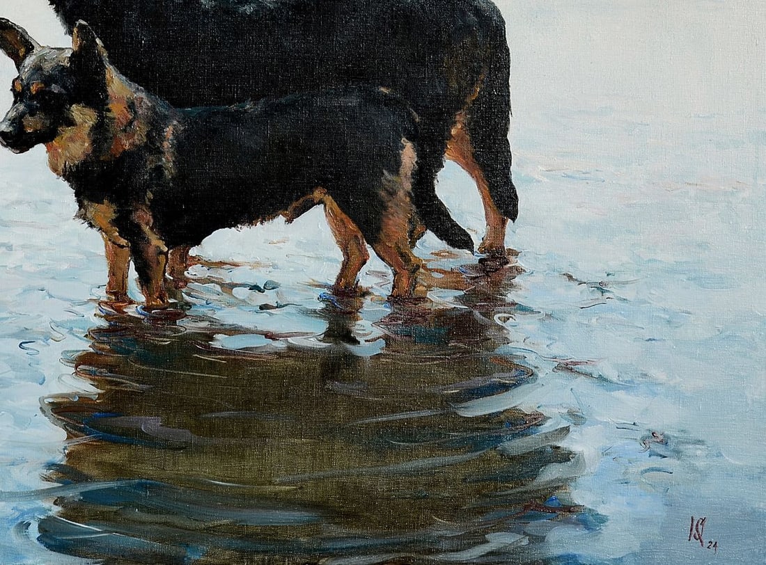 Oil painting Dog fate Oleg Kateryniuk - 5