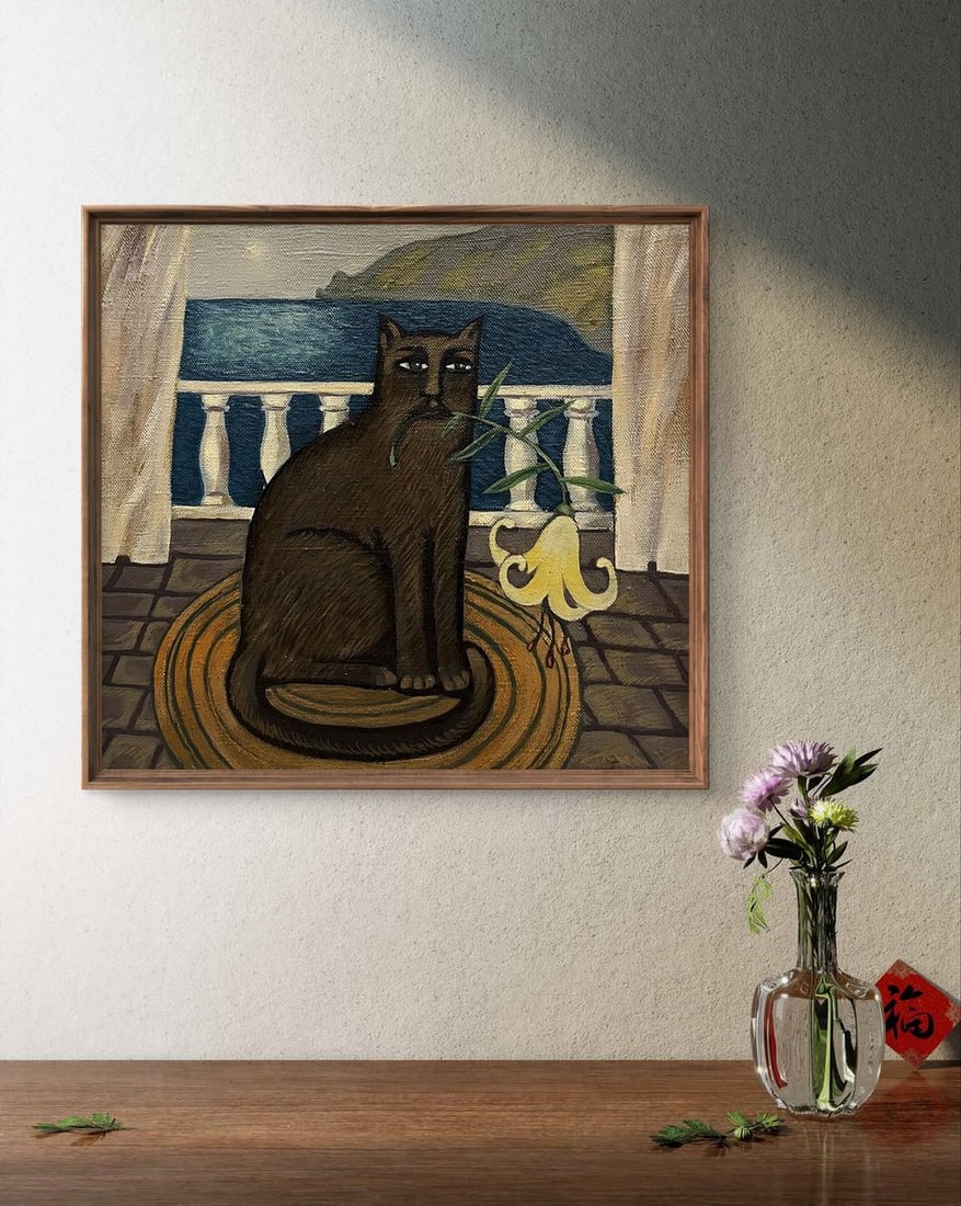Oil painting Kitty Yana Pervyakova - 2