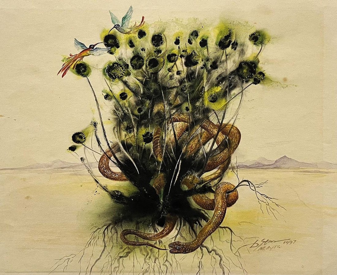 Watercolor painting Desert dwellers Dmytro Startsev (1 of 7)
