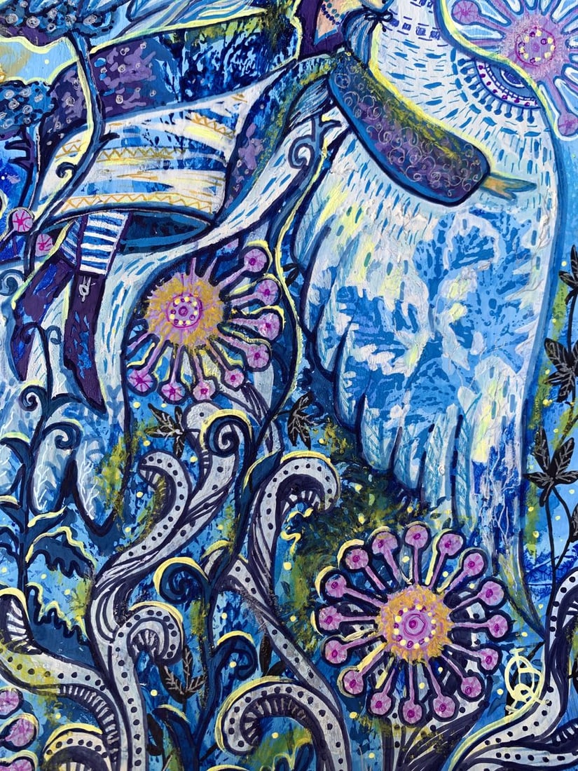Acrylic painting If I had wings Olga Ponomaryva - 11