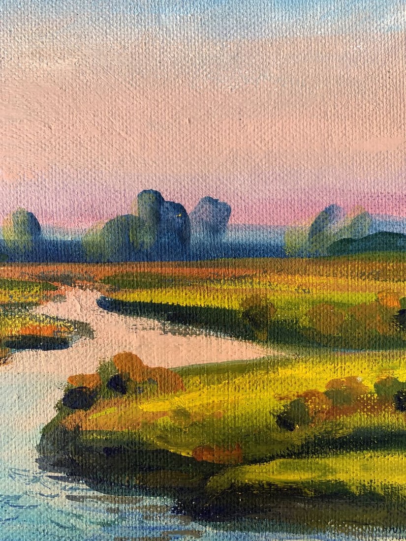 Oil painting Ducks in the river Valentina Simashchuk - 10