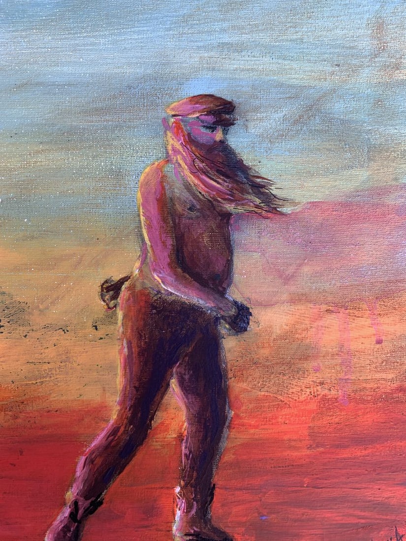 Oil painting Man and Cerberus at Sunset Dmitry Arkadyev - 9