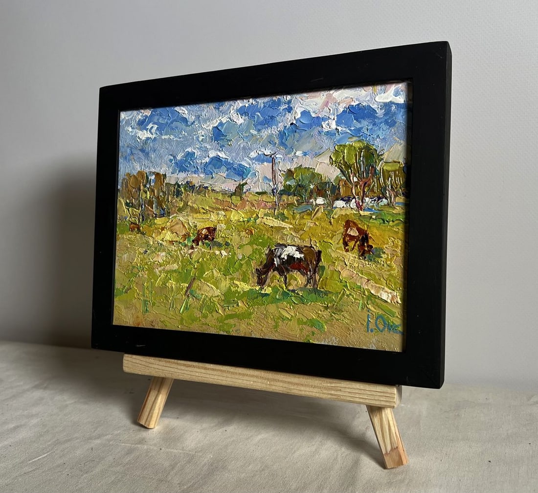 Oil painting On a hot day in the field Oksana Kalenyuk - 2
