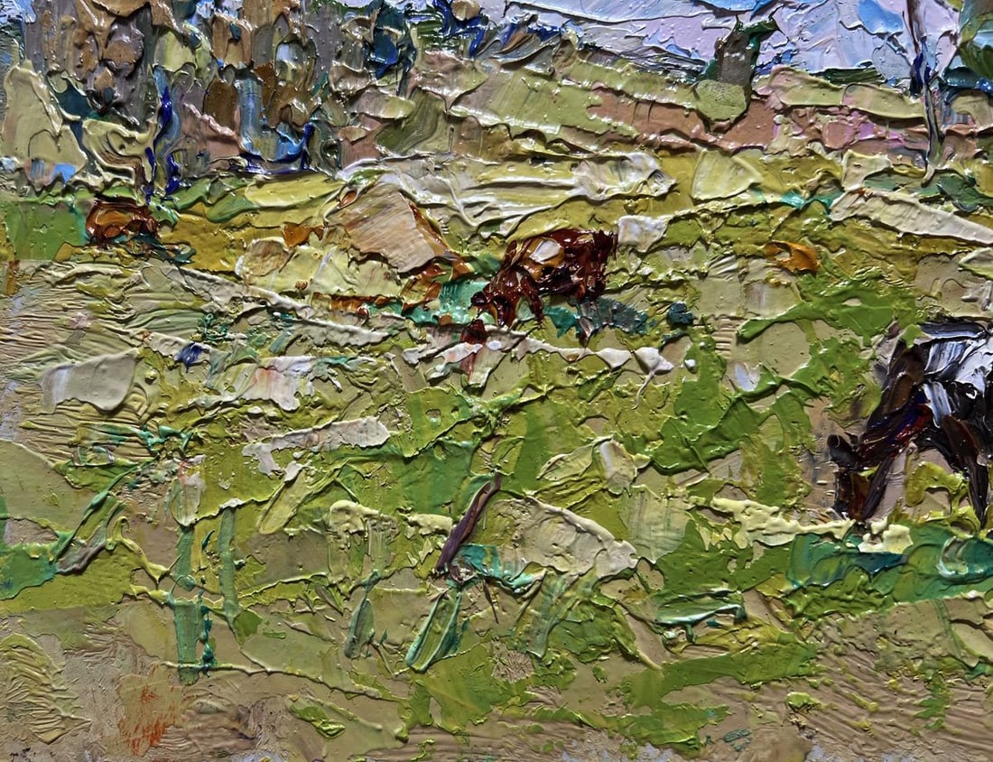 Oil painting On a hot day in the field Oksana Kalenyuk - 5
