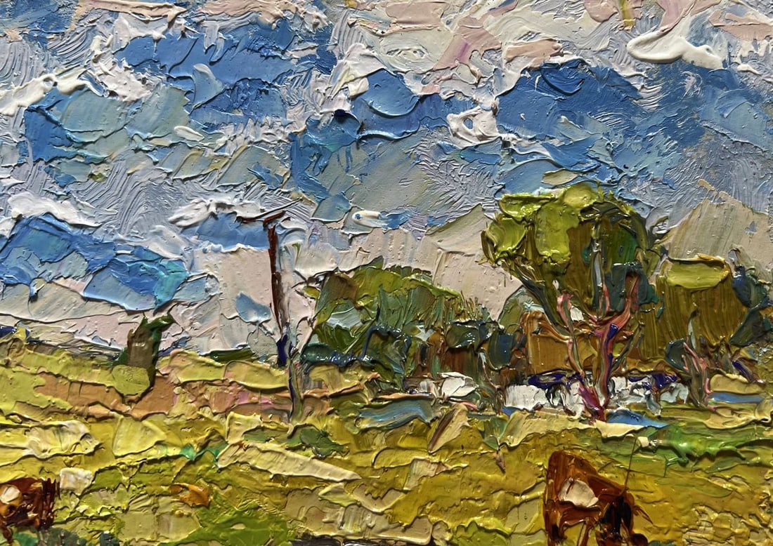 Oil painting On a hot day in the field Oksana Kalenyuk - 6