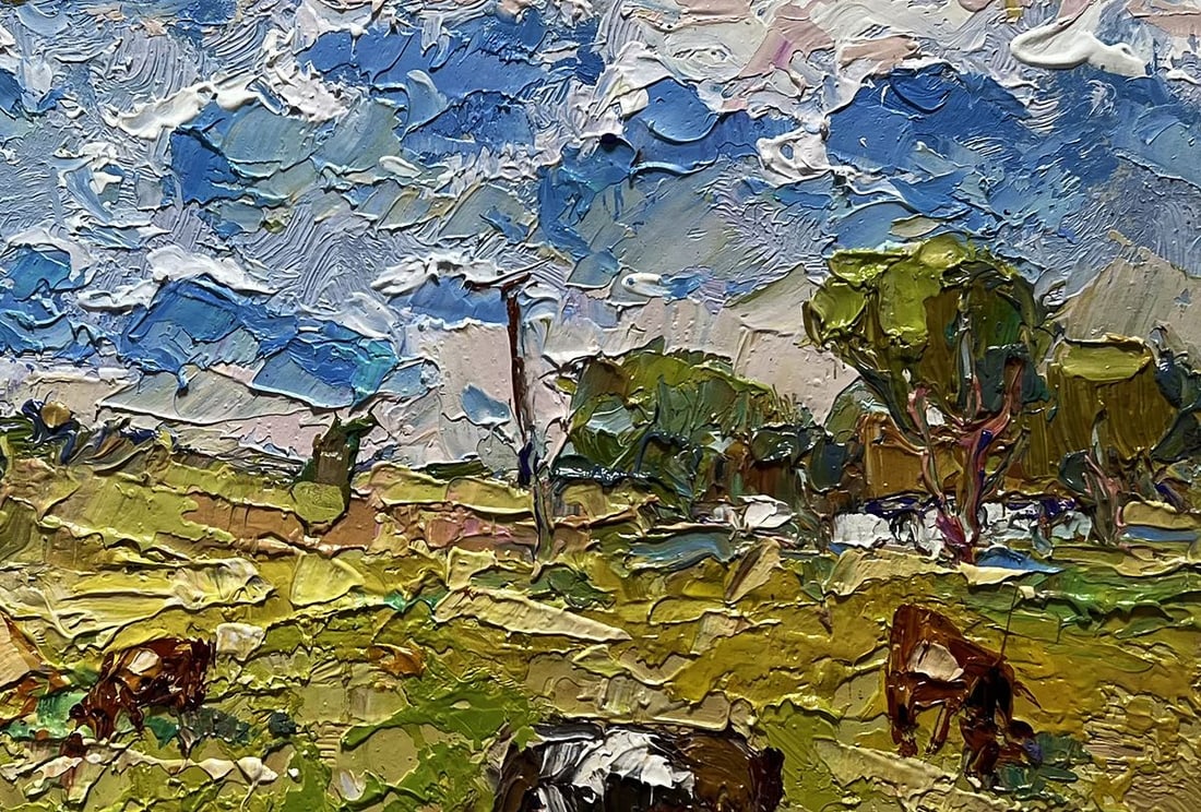 Oil painting On a hot day in the field Oksana Kalenyuk - 8