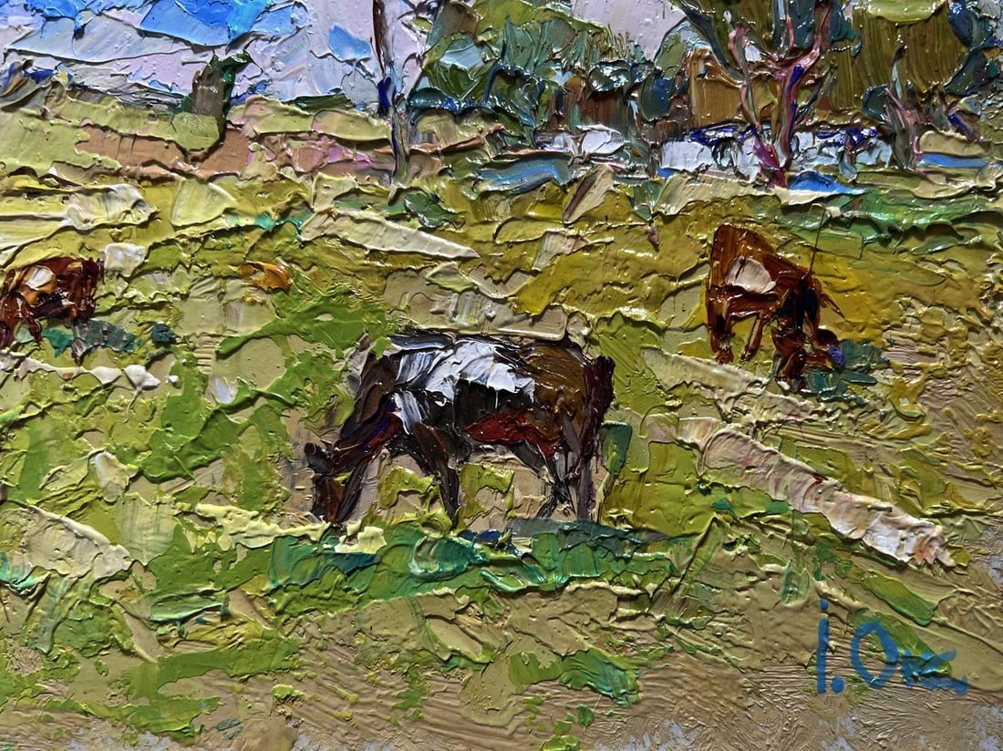 Oil painting On a hot day in the field Oksana Kalenyuk - 9
